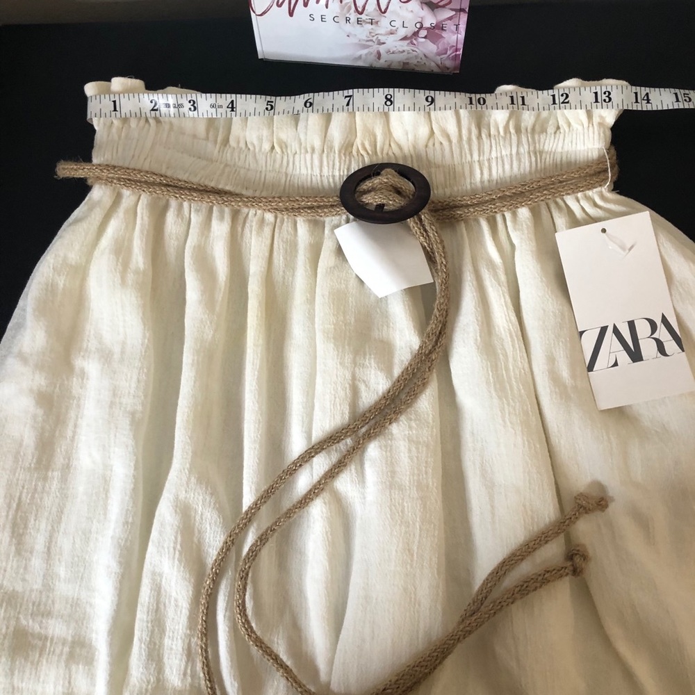 NWT Zara Cotton Rustic Skirt